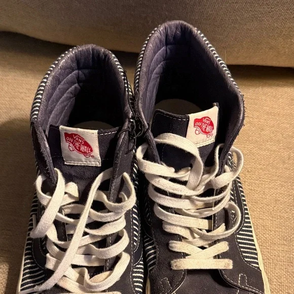 Vans Blue reissue Parisian night sk8-hi High-Top Sneakers Vault, Rare, size 12 - Picture 5 of 12